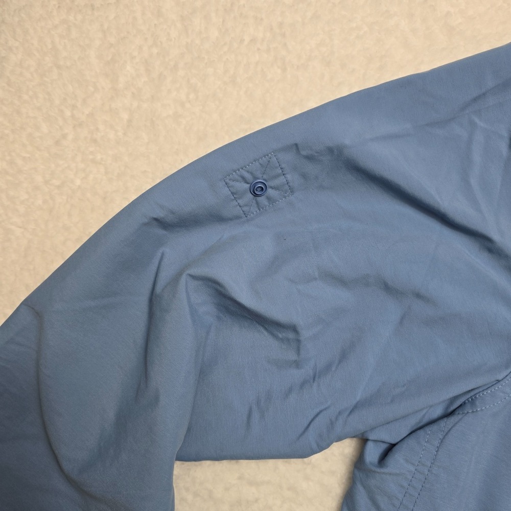 LL Bean Shirt Mens Size M Blue Long Sleeve Button Up Outdoors Hiking Fishing - Picture 11 of 16